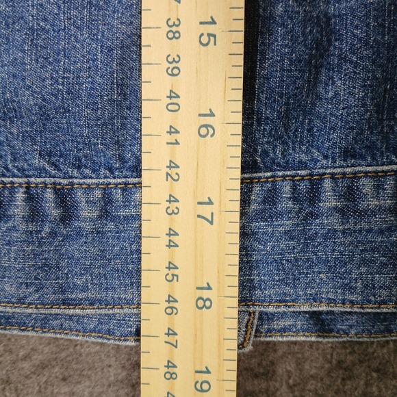 Old Navy‎ Women's Size XS Short Dark Wash Button Up 100% Cotton Jean Jacket - Picture 5 of 7